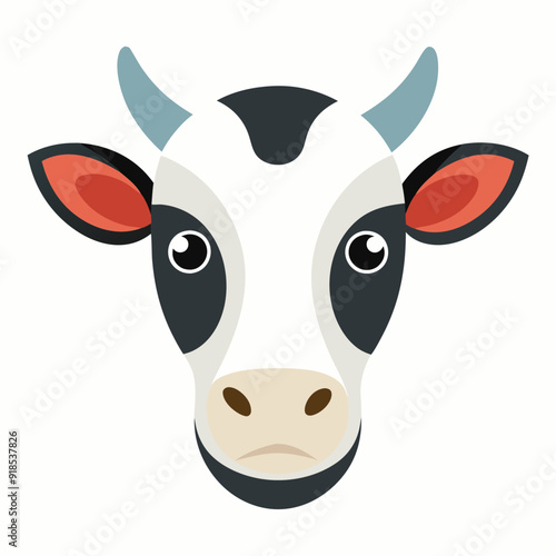 Best  Cow  Head color, vector, illustration