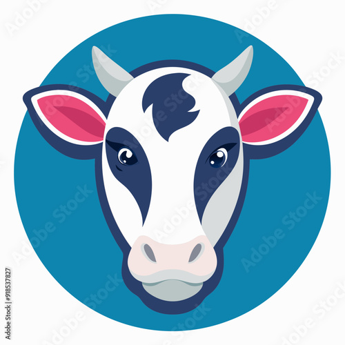 Best  Cow  Head color, vector, illustration