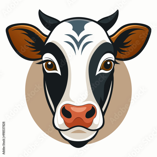 Best  Cow  Head color, vector, illustration