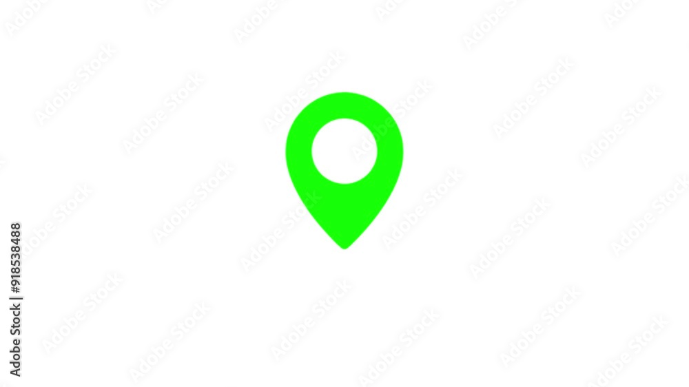 Looping animation GPS location pointer animated and location icon ,on the white background. Looping animation GPS location pointer animated and location icon ,on the white background.