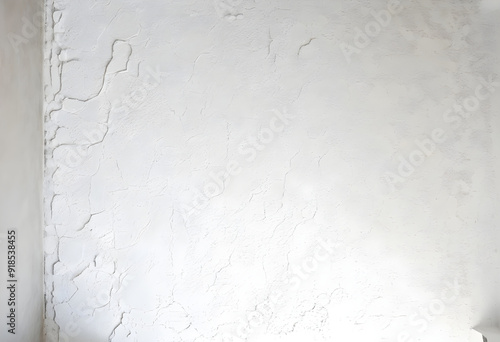 White wall showing signs of cracking and aging