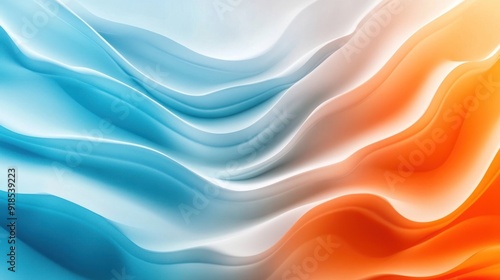 Abstract dynamic wave lines blue and orange color texture background. AI generated