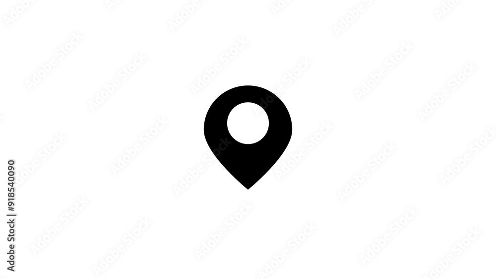 GPS location pointer animated and locator icon ,on the white background . GPS location pointer animated and locator icon ,on the white background .