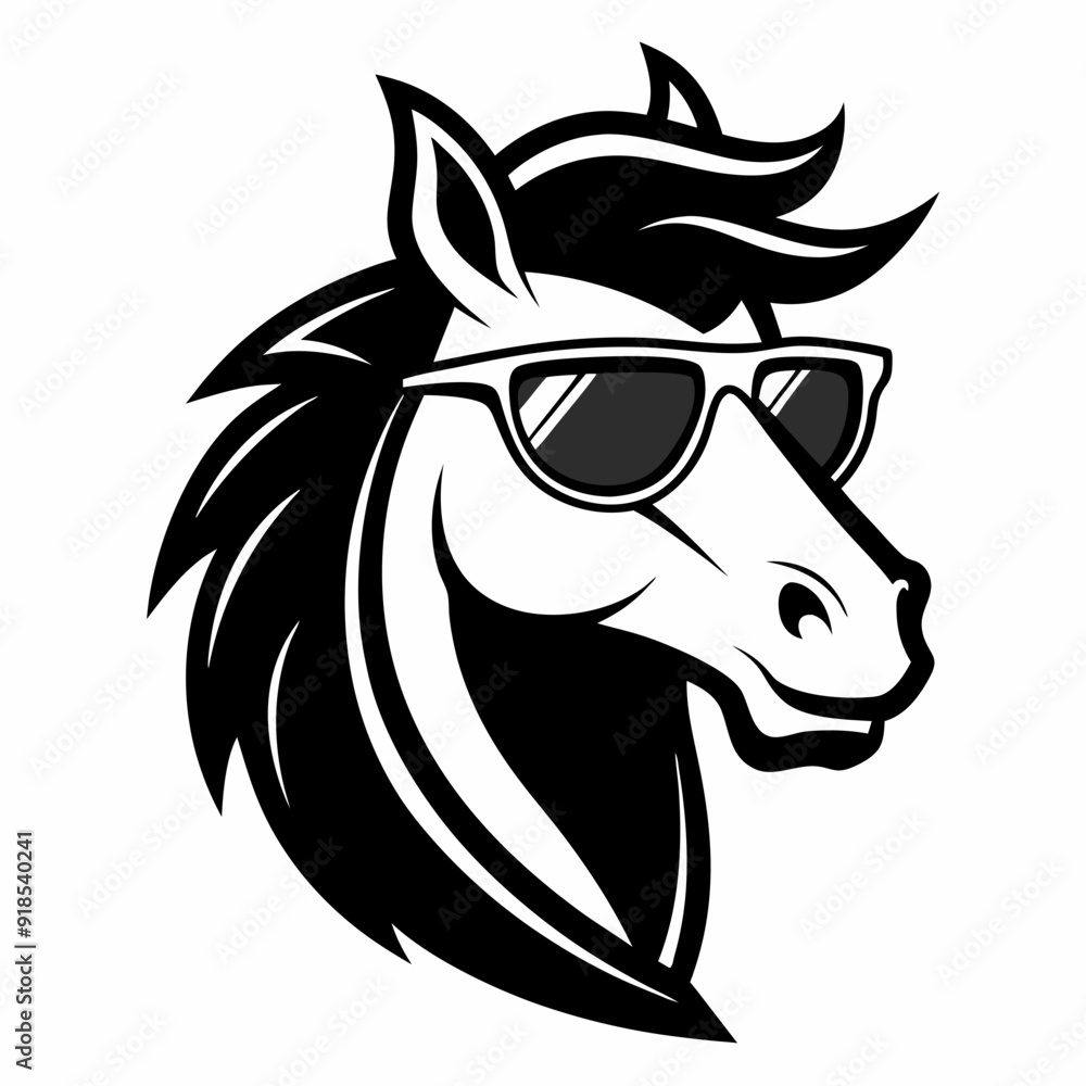 Best Horse Head, Silhouette, vector, illustration Best Horse Head, Silhouette, vector, illustration