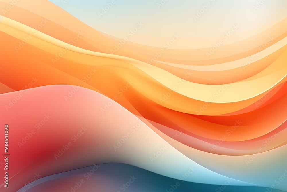 Abstract background with curved lines in orange, pink, and blue. Abstract background with curved lines in orange, pink, and blue.