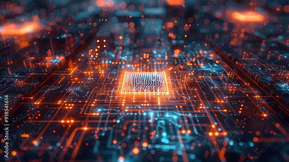 Futuristic AI Processor. Technology Innovation concept Futuristic AI Processor. Technology Innovation concept