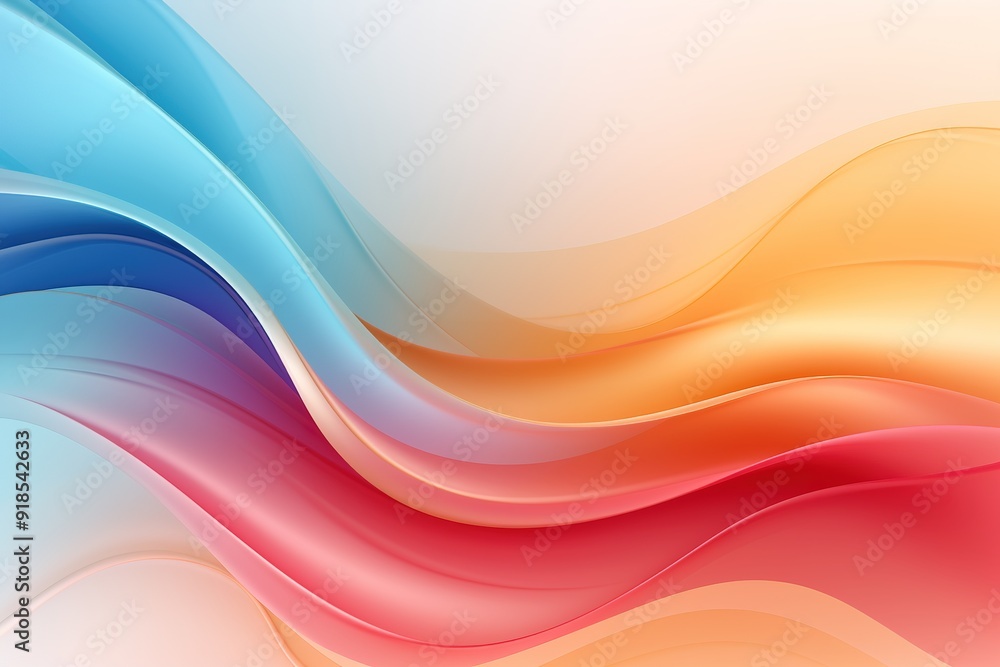 Fototapeta premium Abstract colorful wavy background design.
