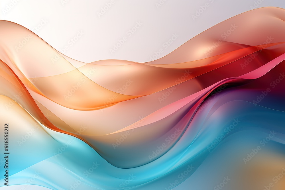 Naklejka premium Abstract background with flowing colorful waves.