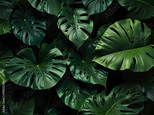 green leaves background