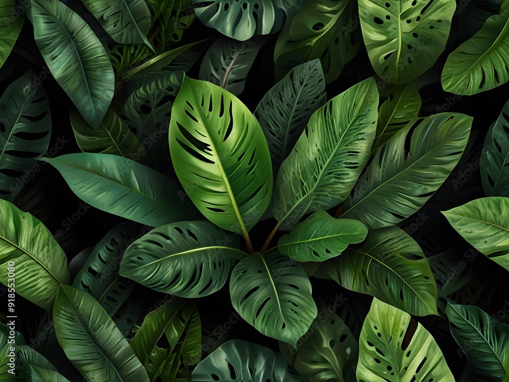 Fototapeta premium green leaves background