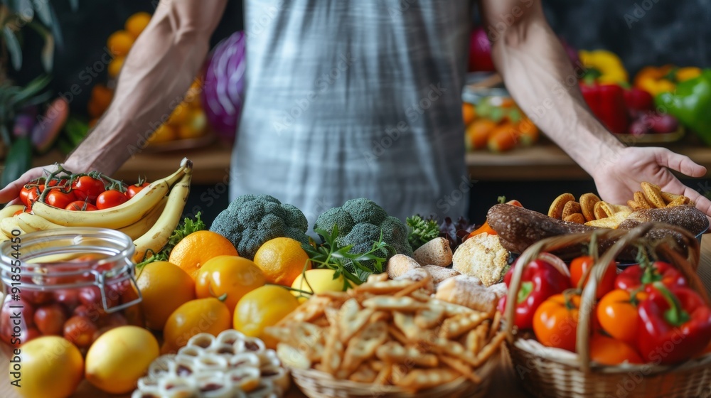 Willpower in Action: A Fitness Enthusiast's Dilemma Between Greasy Snacks and Vibrant Antioxidant Superfoods Willpower in Action: A Fitness Enthusiast's Dilemma Between Greasy Snacks and Vibrant Antioxidant Superfoods