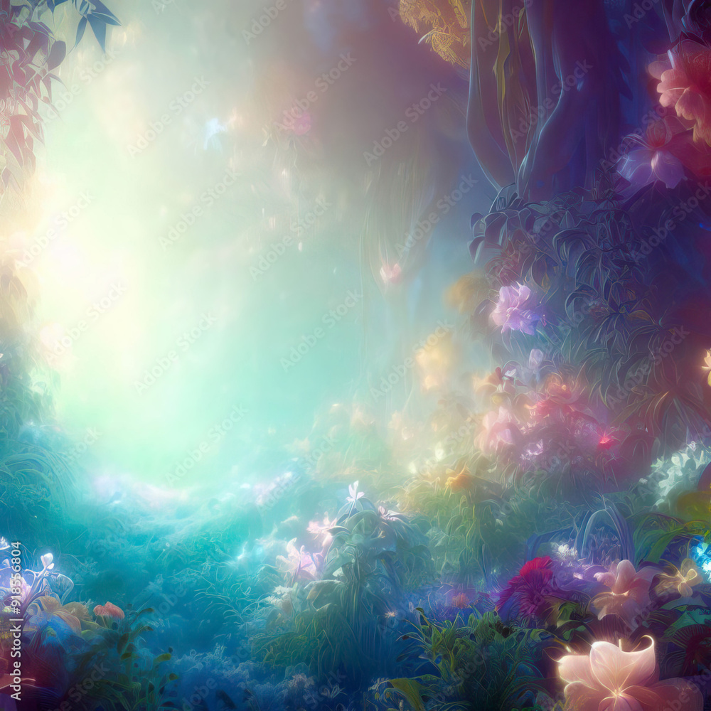 Beautiful enchanted fairy garden landscape Beautiful enchanted fairy garden landscape