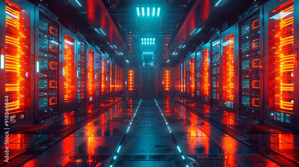 High-tech data center servers - generative ai High-tech data center servers - generative ai