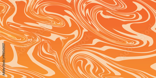Groovy hippie 70s backgrounds. Waves, swirl, twirl pattern