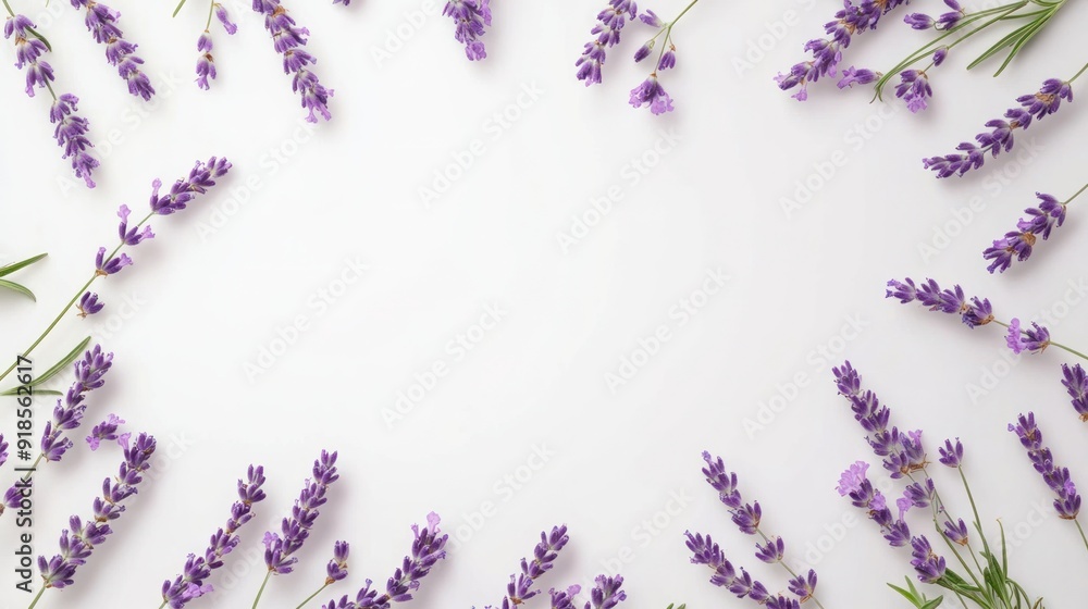 Lavender Flowers Border on White Background - Elegant border of lavender flowers arranged on a white background, perfect for floral designs, invitations, or natural-themed projects. Lavender Flowers Border on White Background - Elegant border of lavender flowers arranged on a white background, perfect for floral designs, invitations, or natural-themed projects.