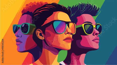Illustration concept LGBT. LGBT community.