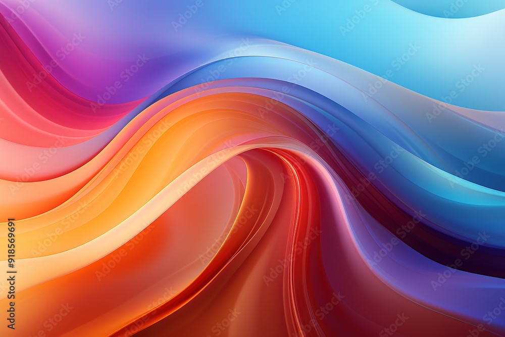 Abstract background with flowing, colorful curves.