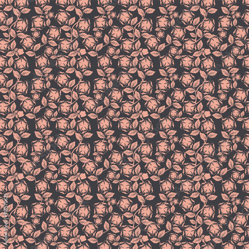 Vector floral seamless pattern. Gentle flower background. 