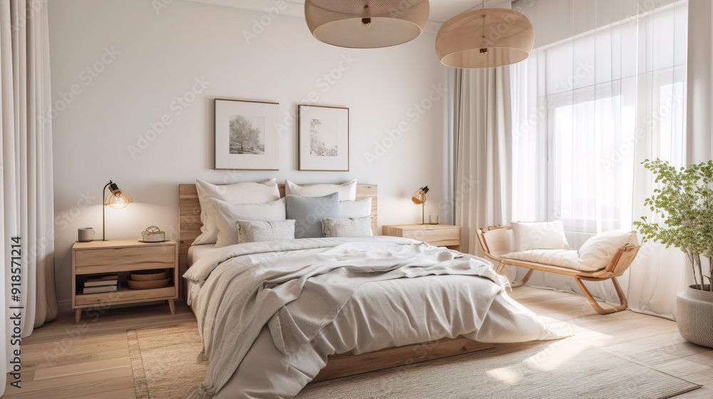 Beautiful bright and airy bedroom Beautiful bright and airy bedroom