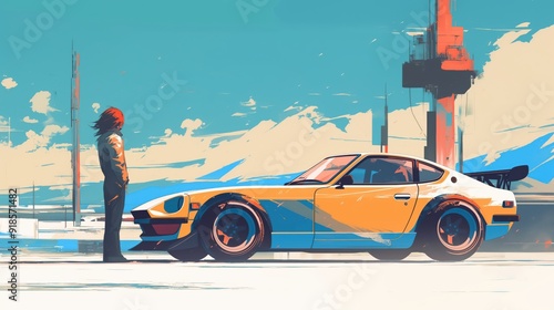 vintage sports coupe