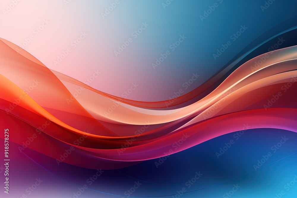 Obraz premium Abstract background with red and blue wavy lines.