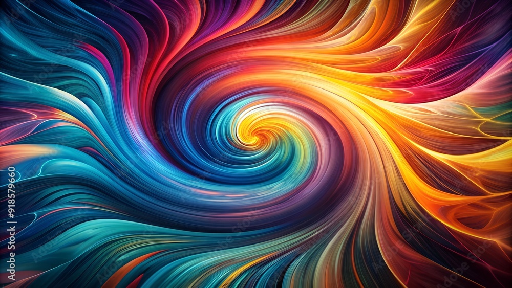 Colorful swirling abstract pattern with vibrant gradient h Colorful swirling abstract pattern with vibrant gradient h