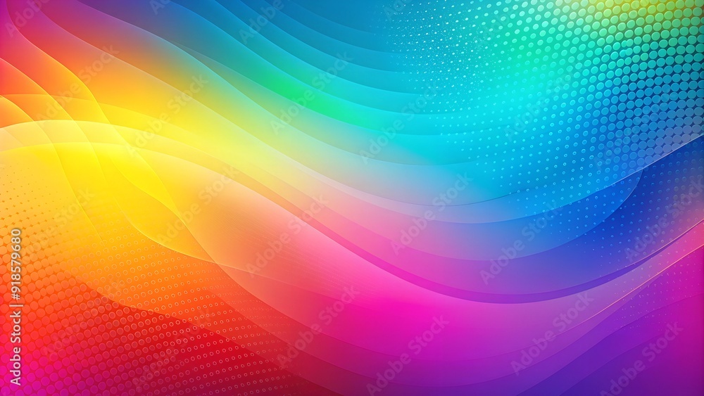 Abstract rainbow gradient background with wavy lines and dotted texture Abstract rainbow gradient background with wavy lines and dotted texture