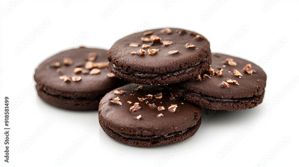 A pile pf cookies with plain background A pile pf cookies with plain background