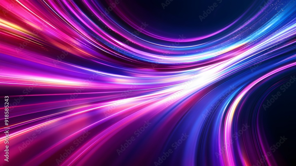 Modern abstract high-speed light effect. Abstract background with curved beams of light. Technology futuristic dynamic motion. Movement pattern for banner or poster design background concept.
Modern abstract high-speed light effect. Abstract background with curved beams of light. Technology futuristic dynamic motion. Movement pattern for banner or poster design background concept.