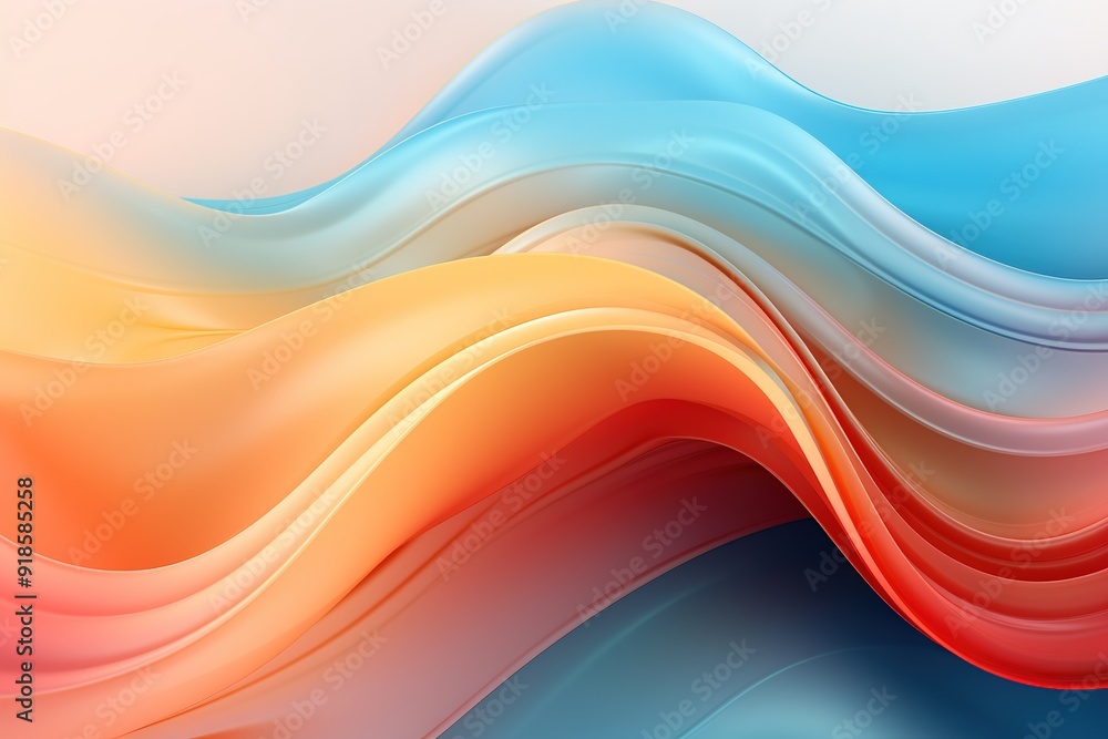 Abstract colorful wavy background with soft gradients. Abstract colorful wavy background with soft gradients.