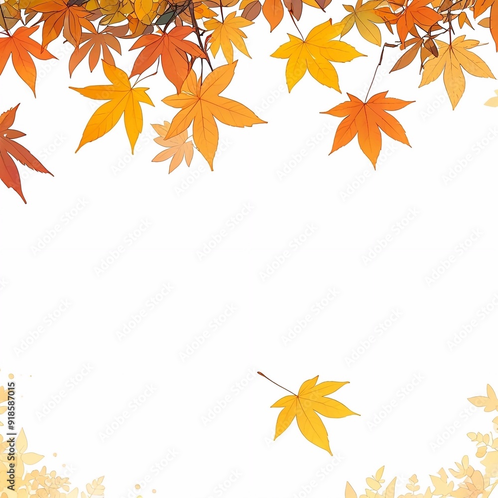 Colorful background of autumn maple tree leaves background with white empty space for text. Multicolor maple leaves autumn background. Colorful background of autumn maple tree leaves background with white empty space for text. Multicolor maple leaves autumn background.