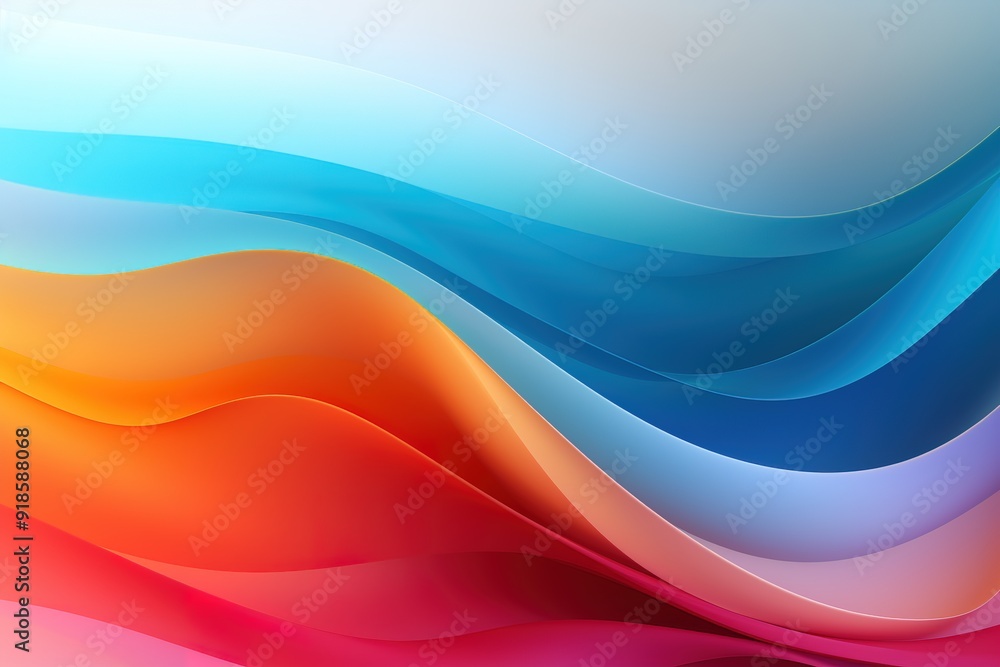 Abstract background with vibrant blue, orange, and pink wavy lines. Abstract background with vibrant blue, orange, and pink wavy lines.