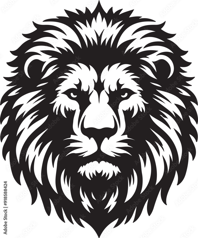 Lion head silhouette vector illustration art Lion head silhouette vector illustration art