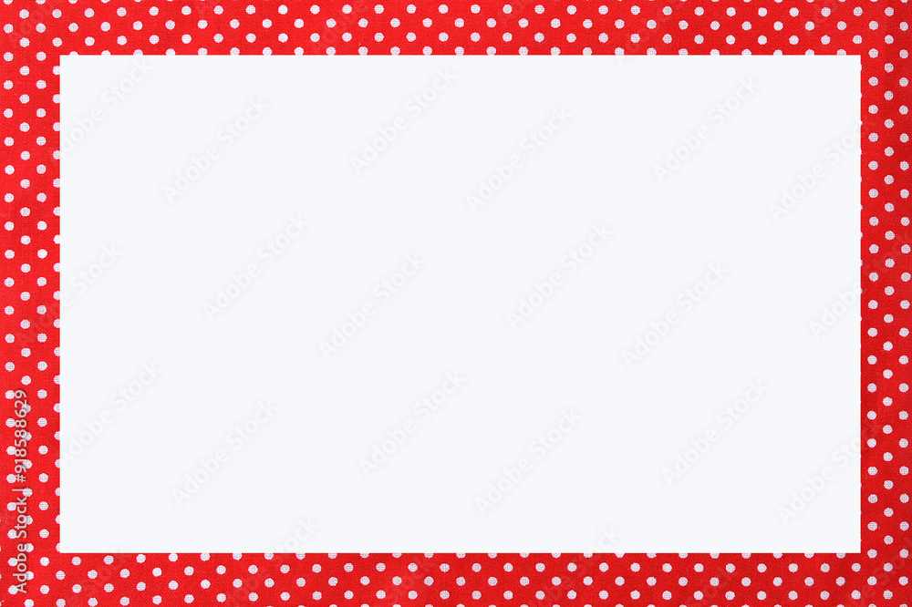Bright red fabric material with a white polkadot pattern. Backgrounds. Bright red fabric material with a white polkadot pattern. Backgrounds.