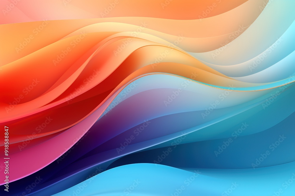 Abstract background with vibrant blue, orange, pink and purple gradient waves. Abstract background with vibrant blue, orange, pink and purple gradient waves.