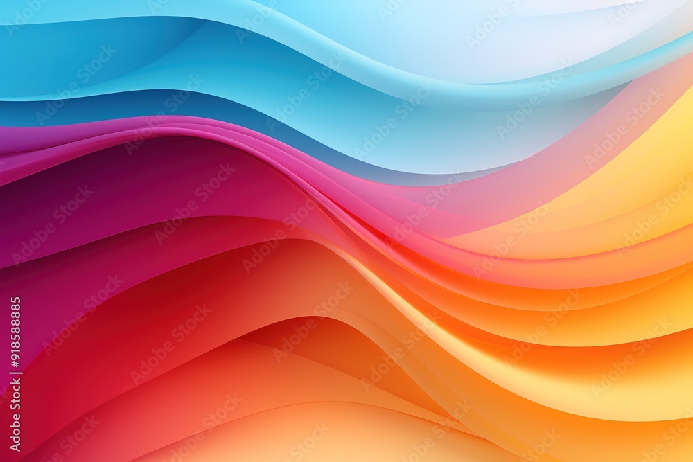 Abstract background with vibrant blue, pink, and orange wavy lines. Abstract background with vibrant blue, pink, and orange wavy lines.