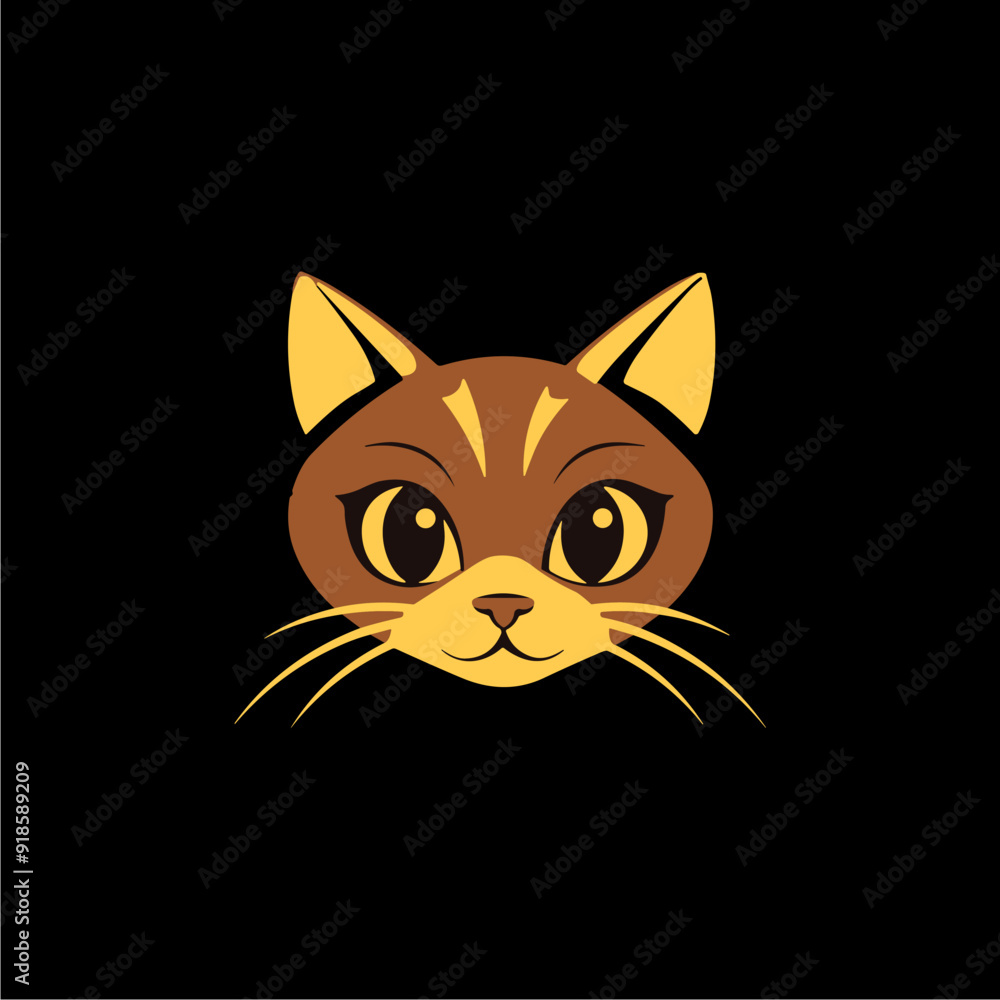 Fototapeta premium Cute cat logo in vector