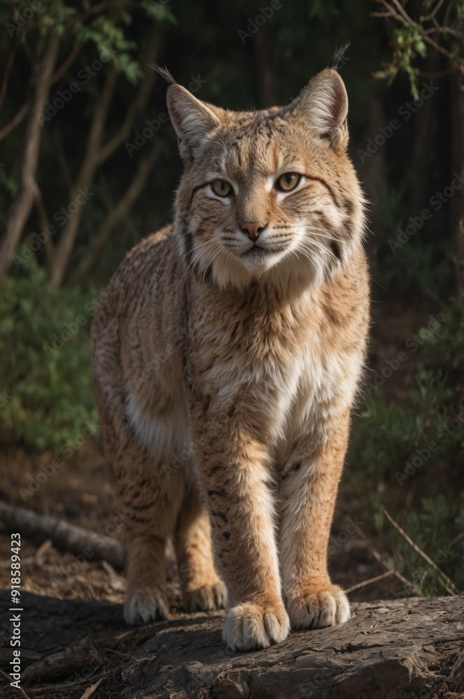 Majestic Lynx in Forest Setting Majestic Lynx in Forest Setting