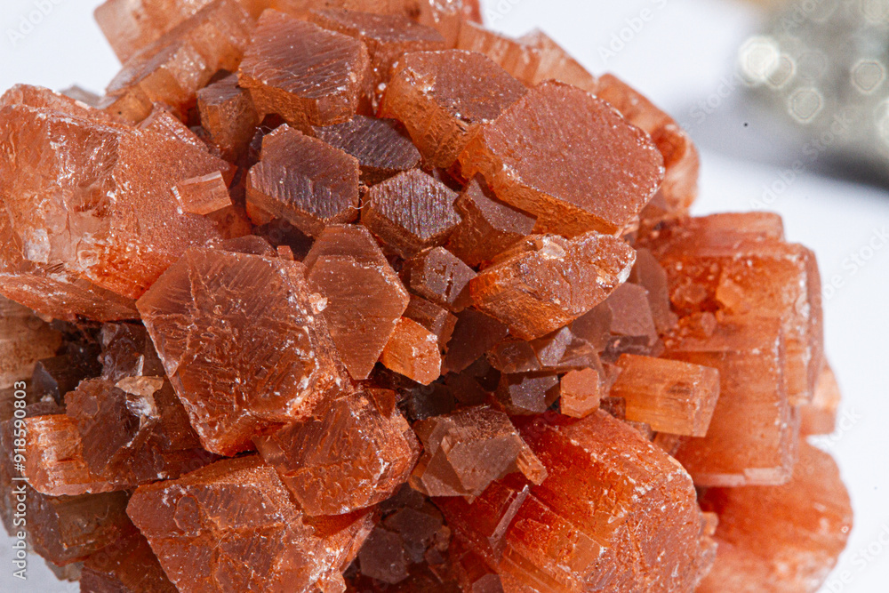 Natural Mineral Aragonite Crystal Macro Texture Natural Mineral Aragonite Crystal Macro Texture