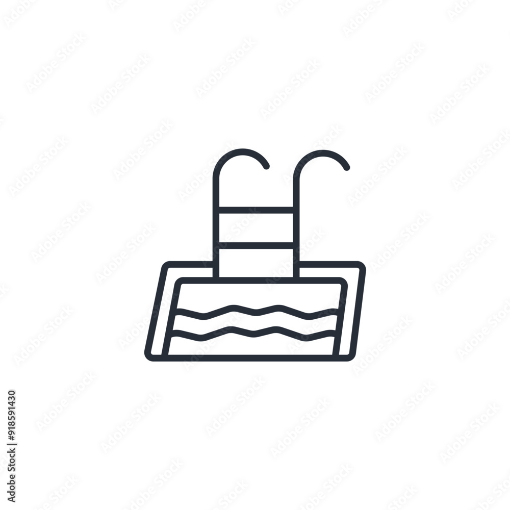 Swimming pool icon. vector.Editable stroke.linear style sign for use web design,logo.Symbol illustration. Swimming pool icon. vector.Editable stroke.linear style sign for use web design,logo.Symbol illustration.