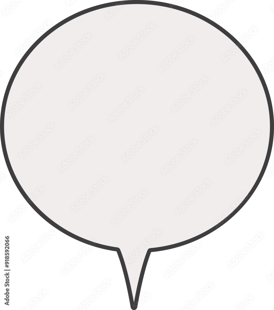 Empty speech bubble template pop art style outline
