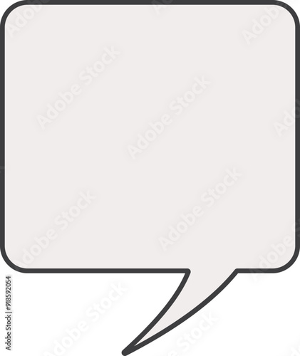 Empty speech bubble template pop art style outline