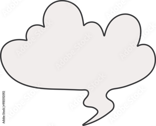 Comic text message box vintage speech bubble