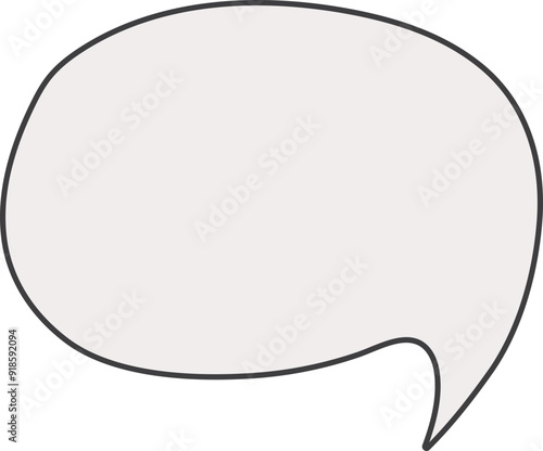 Blank speech balloon pop up hand drawn