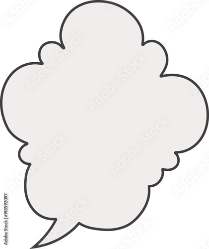 Chat message dialog box hand drawn sticker