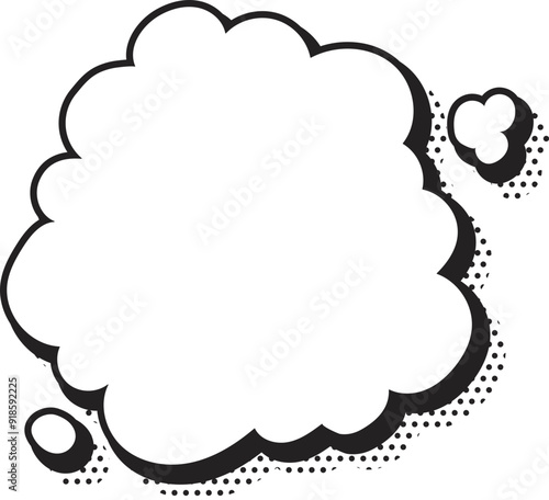 Comic text message box vintage speech bubble