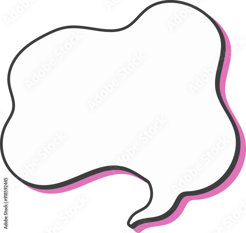 Chat message dialog box hand drawn sticker