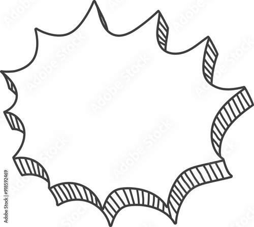 Chat message dialog box hand drawn sticker