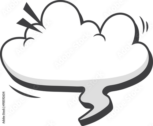 Comic text message box vintage speech bubble