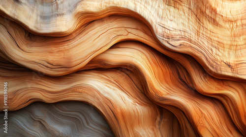 Abstract smooth and curved wood grain texture